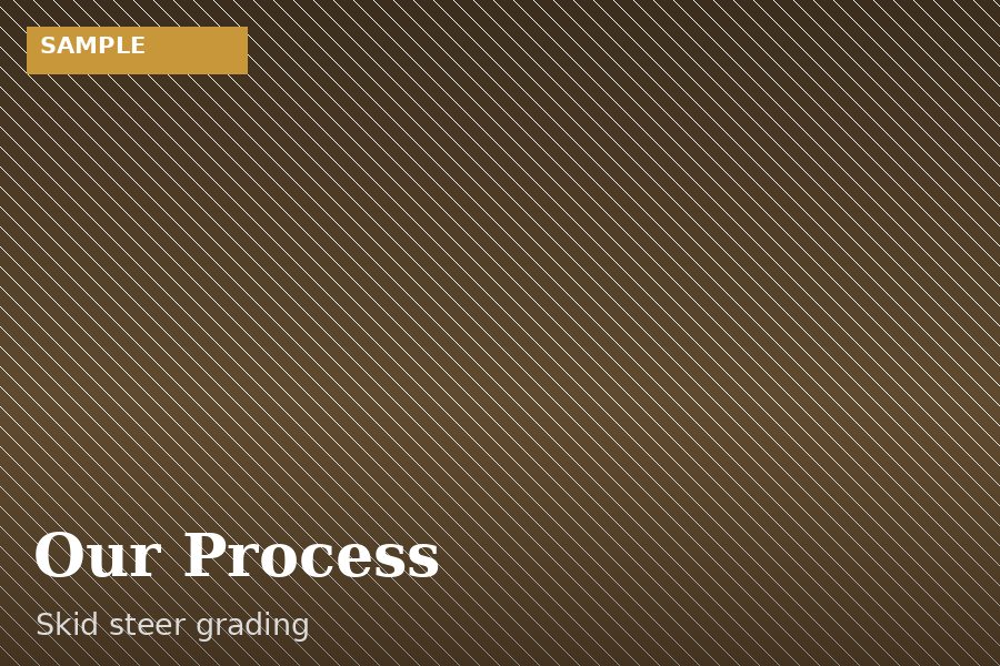 Skid steer grading a yard